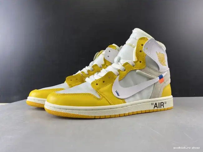 Air NRG Dark Yellow-Cone 1 AQ0818-149 Powder White Off-White x Jordan 0524